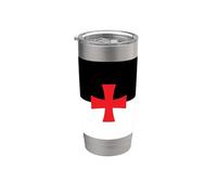 Bandera de los Caballeros Templarios Vaso térmico de acero inoxidable de doble pared