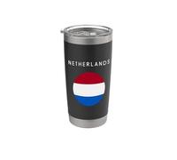Bandera de los Países Bajos - Minimalista Souvenir World Travel Lover Vaso térmico de acero inoxidable de doble pared