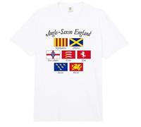 Bandera de los reinos anglosajones de Inglaterra con Letras Negras Comfort Colors Adult Heavyweight T-Shirt