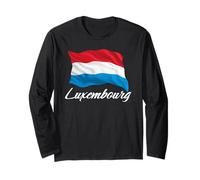 Bandera de Luxemburgo Patriótica Hombres Mujeres Niños Luxemburgués Manga Larga