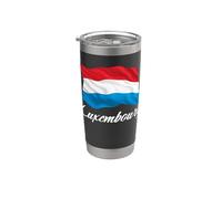 Bandera de Luxemburgo Patriótica Hombres Mujeres Niños Luxemburgués Vaso térmico de acero inoxidable de doble pared