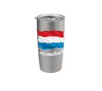 Bandera de Luxemburgo Patriótica Hombres Mujeres Niños Luxemburgués Vaso térmico de acero inoxidable de doble pared