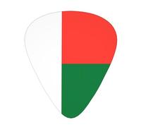 Bandera de Madagascar 12 púas de guitarra por paquete, disponibles en 3 grosores diferentes, adecuadas para guitarras eléctricas, ukeleles, etc.