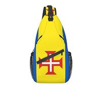 Bandera de Madeira Crossbody Sling Backpack Sling Bag Travel Senderismo Chest Bag Daypack