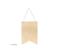 Bandera de madera - ARTEMIO - 24 x 35 cm - Decoración personalizada - Para niños - Unisex