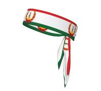 Bandera de Mahabad vendaje atlético de doble cara con diadema deportiva impresa adecuada para tenis, ninja, karate, correr y yoga