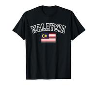 Bandera de Malasia, diseño Retro Envejecido Vintage Camiseta