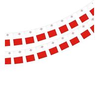 Bandera de Malta 40 Unidades Bandera de Malta, Guirnalda Malta 11.4M, banderines Malta, Bandera Nacional Banderas 14 x 21 cm para Decoraciones de Bares