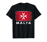 Bandera de Malta con Cruz maltesa Camiseta