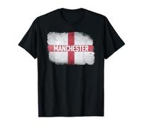 Bandera de Manchester Inglaterra con la cruz de San Jorge Camiseta