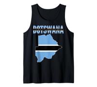 Bandera de Mapa de Botswana Colores Pride Country Camiseta sin Mangas