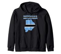 Bandera de Mapa de Botswana Colores Pride Country Sudadera con Capucha
