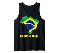 Bandera de Mapa de Hello Brasilia I Love Brazil Orgullosa mamá papá Boliviano Camiseta sin Mangas