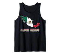 Bandera de Mapa de Hello Mexico I Love Mexico Proud Mexican Papa Mama Camiseta sin Mangas