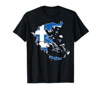 Bandera de Mapa del Día de la Independencia de Grecia con los Orgullosos patriotas griegos Camiseta