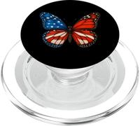 Bandera de mariposa de Estados Unidos, 4 de julio, Día de la Independencia Patri PopSockets PopGrip para MagSafe