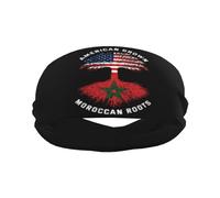 Bandera De Marruecos, De Origen Estadounidense Y con Raíces Marroquíes Unisex Headband Absorbente Diadema Elástica Banda para El Sudor para Fitness Ciclismo Yoga Correr