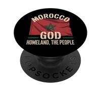 Bandera de Marruecos Dios Patria El Pueblo Patrimonio Nacional del PopSockets PopGrip Adhesivo