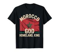 Bandera de Marruecos Dios Patria Rey Patrimonio Nacional del Camiseta