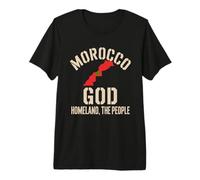Bandera de Marruecos Dios Patria Rey Patrimonio Nacional del Camiseta Premium