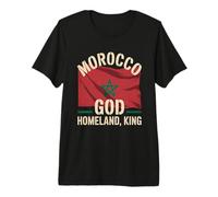 Bandera de Marruecos Dios Patria Rey Patrimonio Nacional del Camiseta Premium