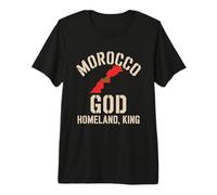 Bandera de Marruecos Dios Patria Rey Patrimonio Nacional del Camiseta Premium