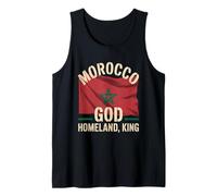 Bandera de Marruecos Dios Patria Rey Patrimonio Nacional del Camiseta sin Mangas