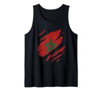 Bandera de Marruecos Estilo Roto nación del Orgullo marroquí Camiseta sin Mangas