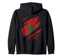 Bandera de Marruecos Estilo Roto nación del Orgullo marroquí Sudadera con Capucha