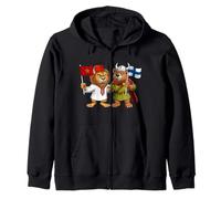 Bandera de Marruecos Finlandia Raíces marroquíes finlandesa Sudadera con Capucha
