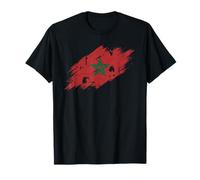 Bandera de Marruecos Gráfico Grunge Envejecido Camiseta