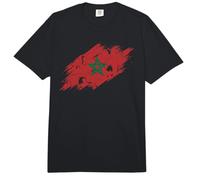 Bandera de Marruecos Gráfico Grunge Envejecido Comfort Colors Adult Heavyweight T-Shirt