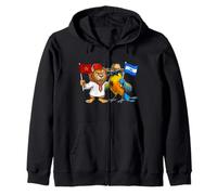 Bandera de Marruecos y El Salvador Raíces marroquíes Orgullo Sudadera con Capucha