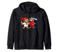 Bandera de Marruecos y Honduras Raíces marroquíes hondureña Sudadera con Capucha