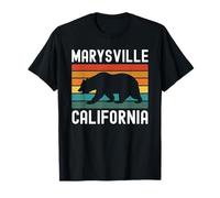 Bandera de Marysville, California, EE. UU., Vintage, Oso de Cali, Yuba City Camiseta