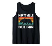 Bandera de Marysville, California, EE. UU., Vintage, Oso de Cali, Yuba City Camiseta sin Mangas