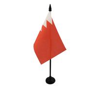 Bandera de mesa Bahrin 15 x 15 cm - Bandera de mesa Bahrin 15 x 10 cm - Palo y peana de plstico negro - AZ FLAG