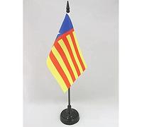 BANDERA de MESA de la COMUNIDAD VALENCIANA INDEPENDENTISTA 15x10cm - BANDERINA de DESPACHO REGIONALISMO VALENCIANO - SENYERA VALENCIA 10 x 15 cm - AZ FLAG