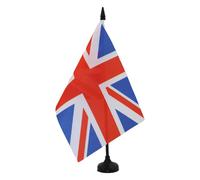 Bandera de mesa del Reino Unido, 14 x 20 cm - 21 x 14 cm - Base y m stil de pl stico negro - AZ FLAG