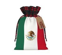 Bandera de México 1 bolsa de material duradero de 4.7 x 6.9 pulgadas con cordón para regalo elegante de Halloween