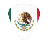 Bandera de México 12 púas de guitarra por paquete, disponibles en 3 grosores diferentes, adecuadas para guitarras eléctricas, ukeleles, etc.