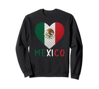 Bandera de México Corazón Hispano Orgullo Mexicano Cultura México Sudadera