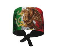 Bandera De México Gorro Turbante Unisex Gorro Sanitarios Reutilizable Gorros De Trabajo para Mujer Trabajador Chef
