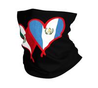 Bandera De México Y Bandera De Guatemala Polainas De Cuello Elástico Cuello Pañuelo Multifuncional Pañuelo De Cabeza para Adulto Senderismo Pesca 26X30CM