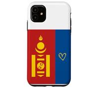 Bandera de Mongolia Corazón de Mongolia Orgulloso Día Nacional del Patrimon Carcasa para iPhone 11