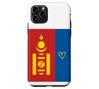 Bandera de Mongolia Corazón de Mongolia Orgulloso Día Nacional del Patrimon Carcasa para iPhone 11 Pro