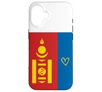 Bandera de Mongolia Corazón de Mongolia Orgulloso Día Nacional del Patrimon Carcasa para iPhone 16