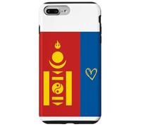 Bandera de Mongolia Corazón de Mongolia Orgulloso Día Nacional del Patrimon Carcasa para iPhone 7 Plus/8 Plus