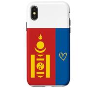 Bandera de Mongolia Corazón de Mongolia Orgulloso Día Nacional del Patrimon Carcasa para iPhone X/XS
