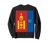 Bandera de Mongolia Corazón de Mongolia Orgulloso Día Nacional del Patrimon Sudadera